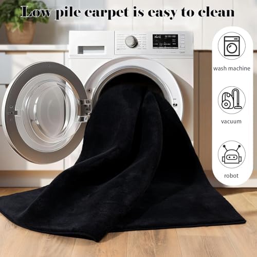 Large Area Rugs for Living Room Bedroom 8x10 Black Rug Ultra Soft