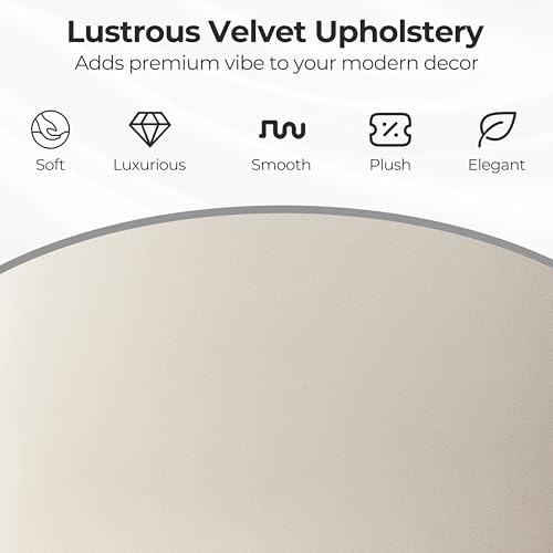 Zouron Mid Century Modern Swivel Accent Chair with Gold Metal Legs, Upholster...