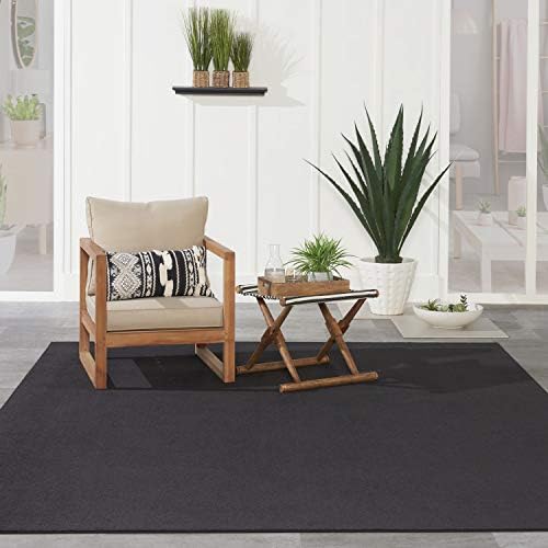 Nourison Home Nourison Essentials Black 8' x 10' Area Rug - Easy Clea...