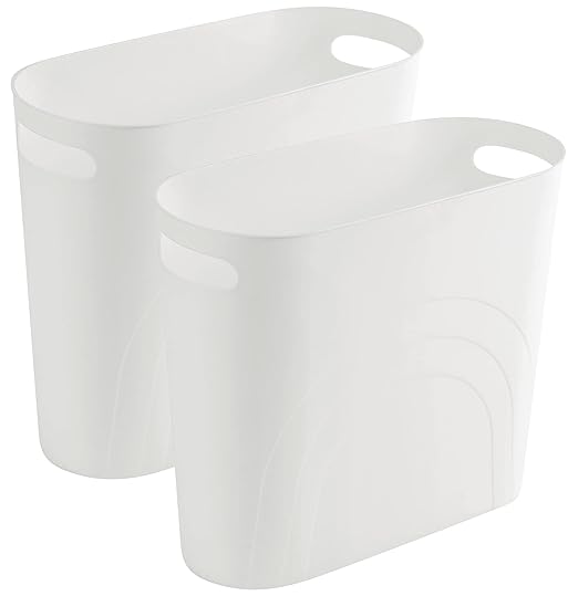 rejomiik Small Trash Can, 3.5 Gallon Slim Garbage Can Plastic Waste Basket by rejomiik