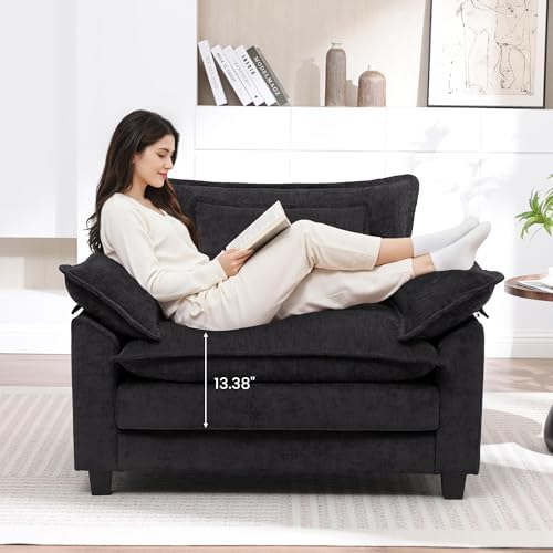 Oversized Accent Chair,44" Chenille Living Room Chairs,Modern Upholstere...