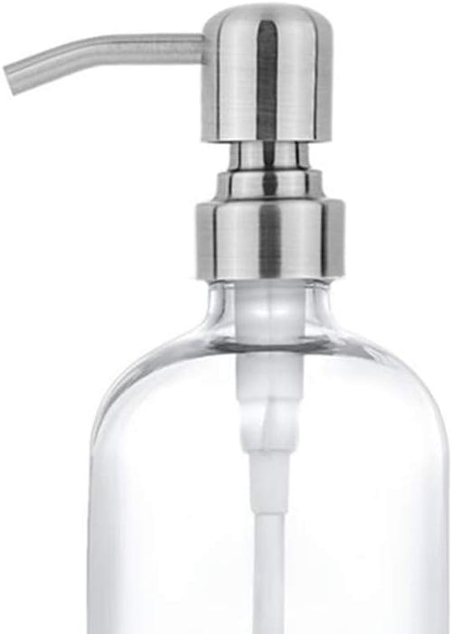 2 Pack Thick Clear Glass Pint Jar Soap Dispenser - Image 2