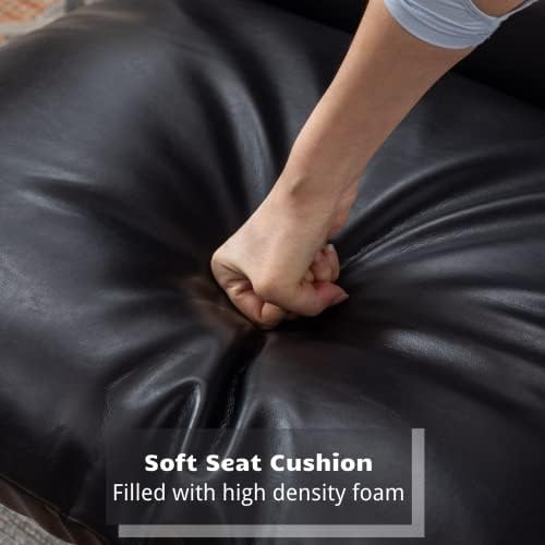 HEAH-YO Modern PU Leather Accent Armchair, Upholstered Living Room Chair with...