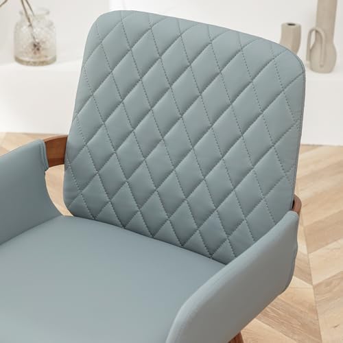 LUNLING Mid Century Modern Dining Room Chairs Set of 2 Accent Faux Leather Ch...
