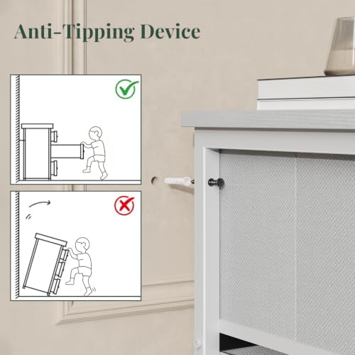 Fabric Dresser for Bedroom with 7 Drawers, Chest of Drawers