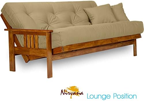 Nirvana Futons Stanford Futon Set - Queen Size, Frame, 8" Mattress, Micr...
