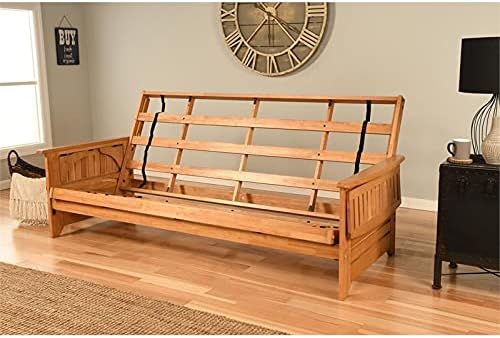 Kodiak Phoenix Queen Futon with Wood Frame and Linen Stone Mattress, Converti...