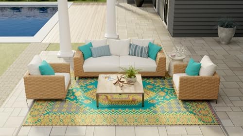 Mad Mats Outdoor Rug, Reversible Plastic Mat for Patio, Porch, Deck, Kitchen ...