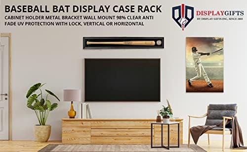 DisplayGifts Pro Collector's Baseball Bat Display Case Frame with 98% UV ...