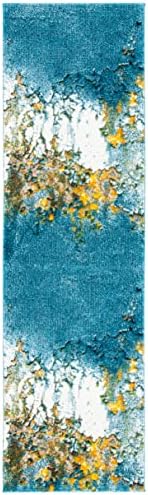 SAFAVIEH Glacier Collection Runner Rug - 2'3" x 20', Blue & ...