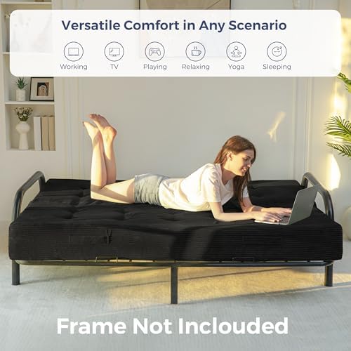 MAXYOYO Foldable Mattress, 8-Inch Tufted Futon Mattress with Handles