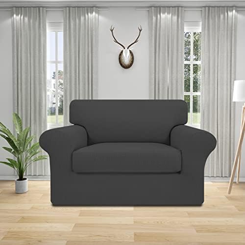 Easy-Going 2 Pieces Stretch Oversized Chair Couch Cover Sofa Cover for Dogs S...