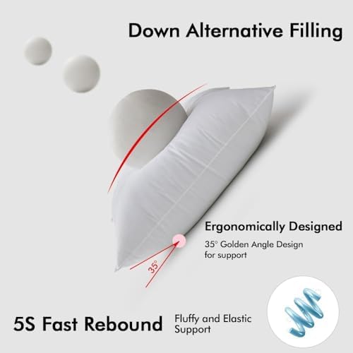 MIULEE 28x28 Inch Synthetic Down Alternative Euro Pillow Insert
