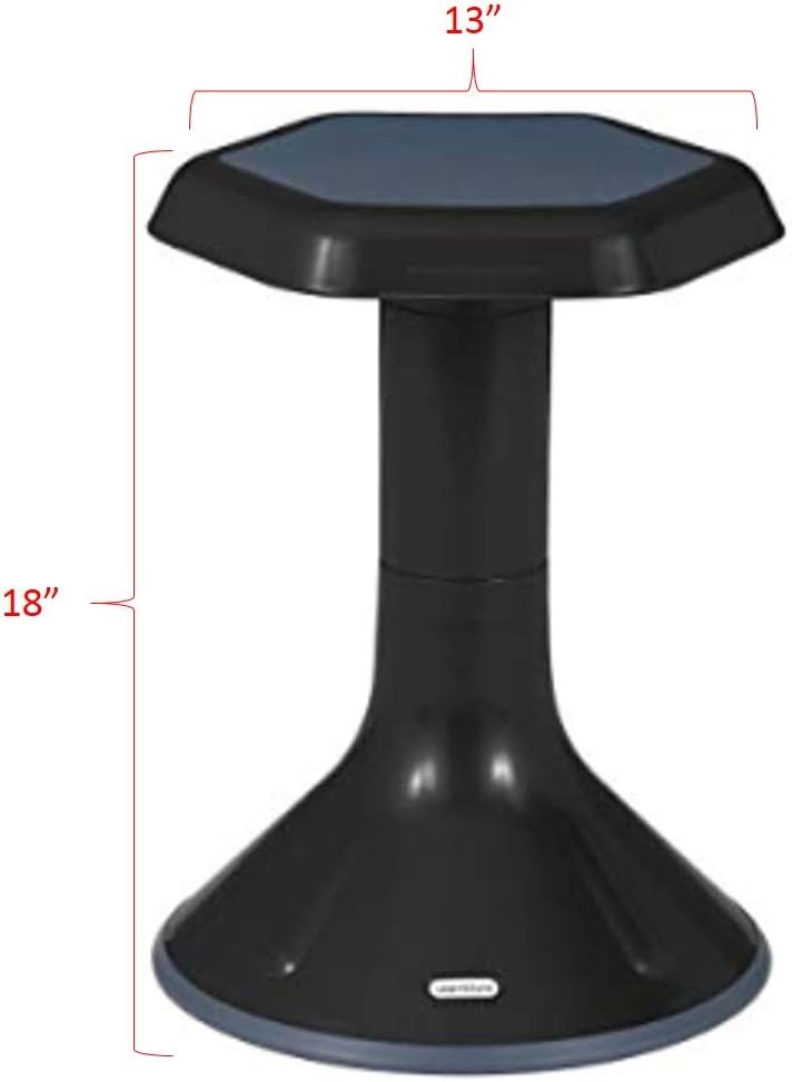 Learniture Backless Active Learning Stool for Office Desks and Classrooms, Ac...