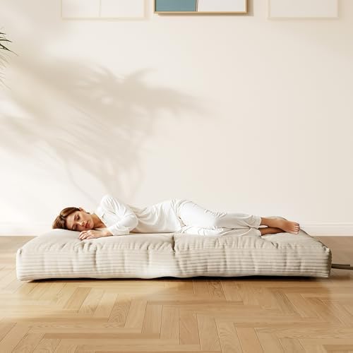 Furnify 6" Futon Mattress Queen Size, Futons Sofa Couch Bed with Straps,...