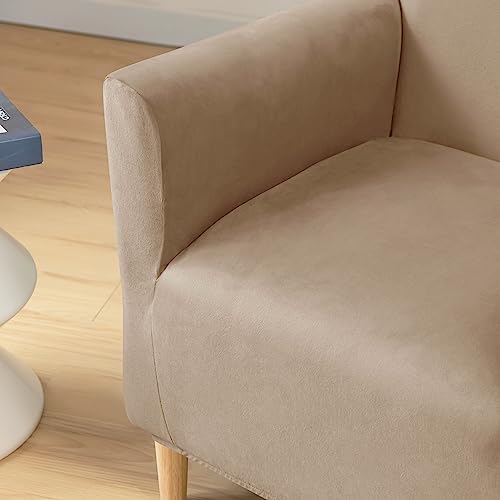 LiveGo Stretch Mid Century Modern Armchair Slipcover 1-Piece Solid Accent Cha...