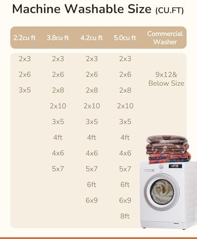 BESTSWEETIE Area Rug 9x12 Machine Washable Non-Slip Low Pile Print Pattern We...