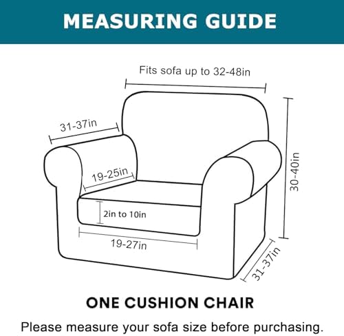 KRFOONN 2 Piece Chair Covers Armchair Sofa Couch Slipcover, Small, A1