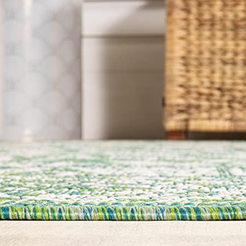 JONATHAN Y Weave Floral Indoor Outdoor Area Rug 4X6 Cream/Green, Tela Bohemia...