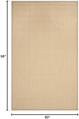 SAFAVIEH Area Rug 5x8 - Natural Fiber Collection - Maize & Linen Color, S...