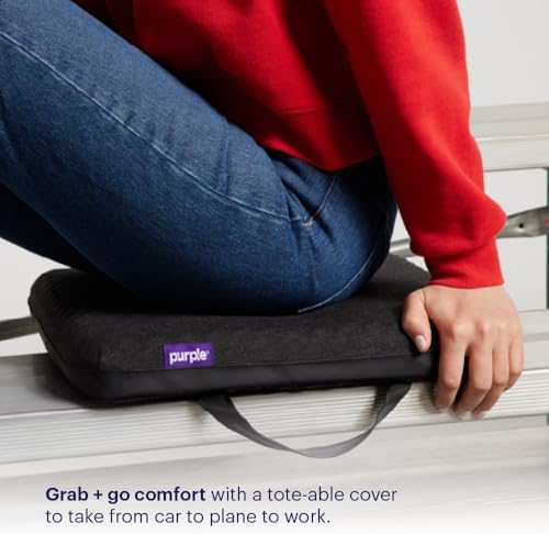 Purple Royal Seat Cushion, Portable 2 Inch Gel Seat Cushion, GelFlex Grid