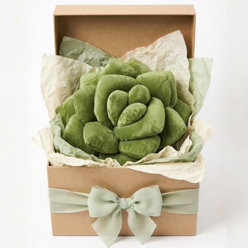 Green Philosophy Co. Succulent® Pillow 16" – Soft 3D Decorative Flower T...
