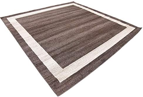 Unique Loom Del Mar Collection Area Rug - Maria (7' 10" Square, Brow...