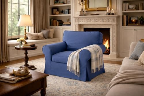 Cotton Ektorp Chair Cover Compatible with IKEA Armchair Sofa Slipcover