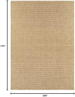 Washable Easy Jute Rug 9x12 Indoor Outdoor Rug Striped Fiber Rug Area Rug Boh...