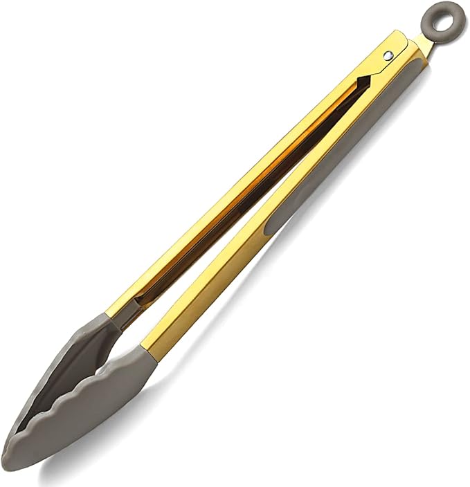 Gold Cooking Tongs, Berglander Heavy Duty Food Tongs by Berglander