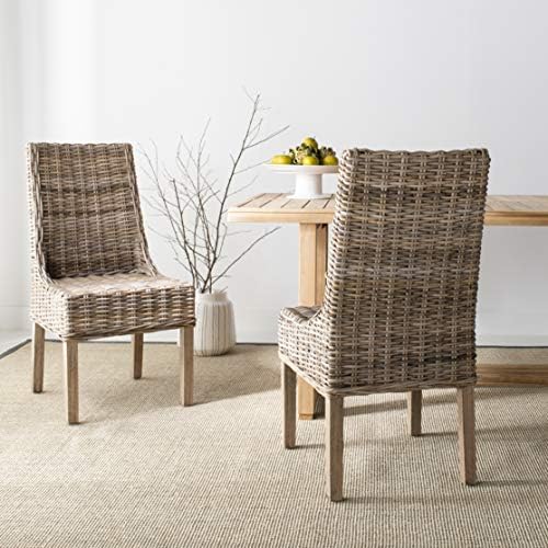 SAFAVIEH Suncoast Wood Accent Chair Set of 2, 20" FOX6503B