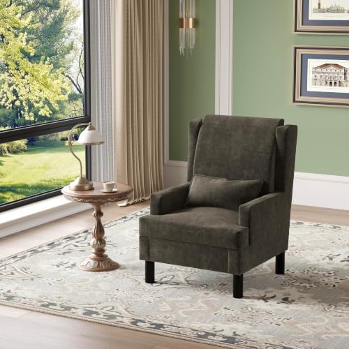 Garvee Wingback Accent Chair for Living Room, Mid-Century Modern Reading Chai...