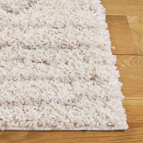 SAFAVIEH Arizona Shag Rug 6'7"x9'2", Soft Plush Boho Ivory ...