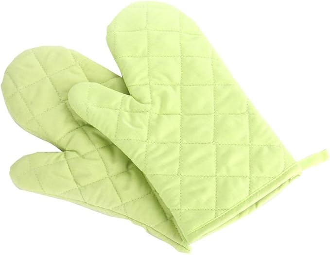 Oven Mitts, Premium Heat Resistant Kitchen Gloves Cotton & Polyester Quilted by Nachvorn