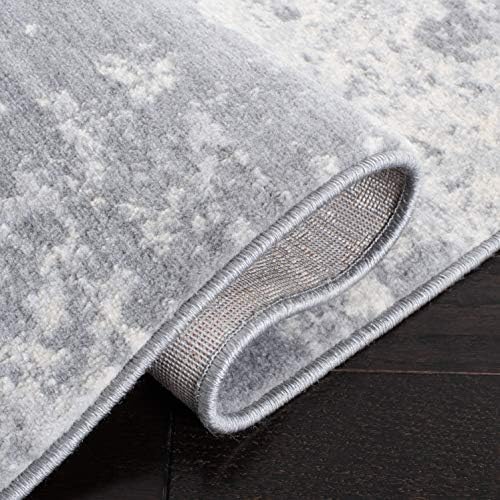 SAFAVIEH Brentwood Collection 8' x 10' Grey/Ivory BNT822H Modern Abst...