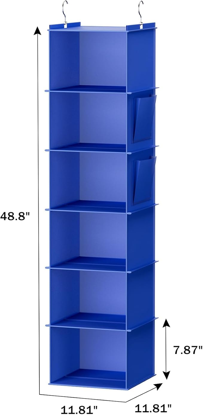 YOUDENOVA Hanging Closet Organizer, 6-Shelf Closet Hanging Storage Shelves - Image 3