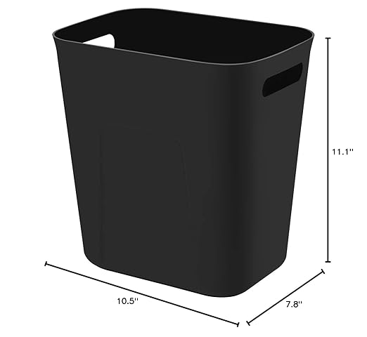 UUJOLY Plastic Small Trash Can Wastebasket, Garbage Container Basket - Image 7