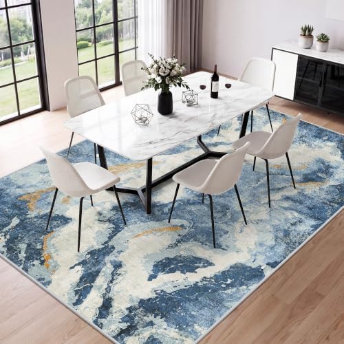 LIVELYGLOW 5x7 Washable Area Rug for Living Room, Non-Slip Carpet