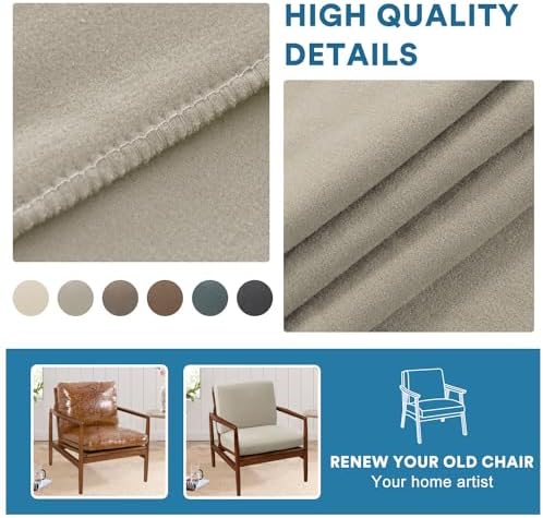 H.VERSAILTEX Couch Cushion Covers Stretch Fleece Couch Covers for Modern Livi...