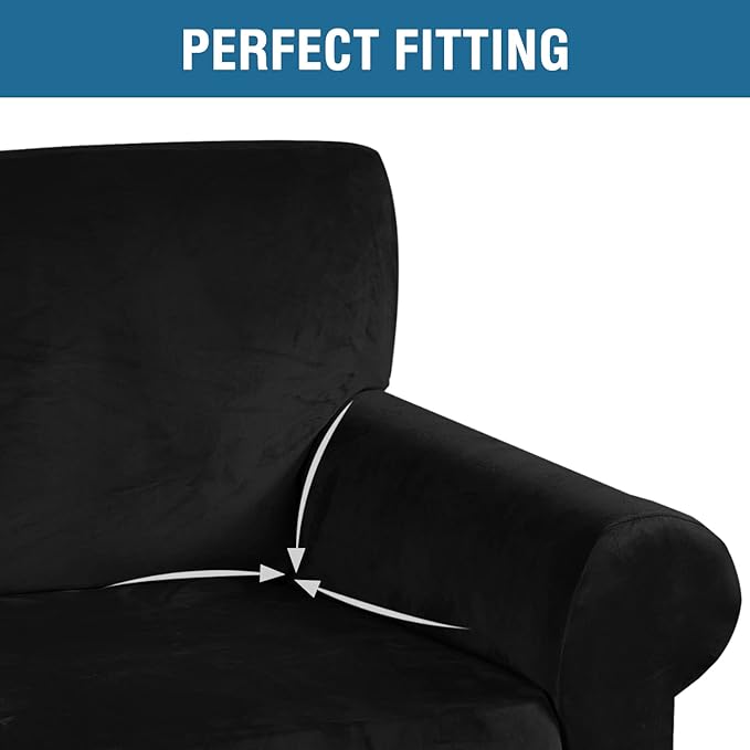 H.VERSAILTEX Stretch Velvet Loveseat Covers - Image 4