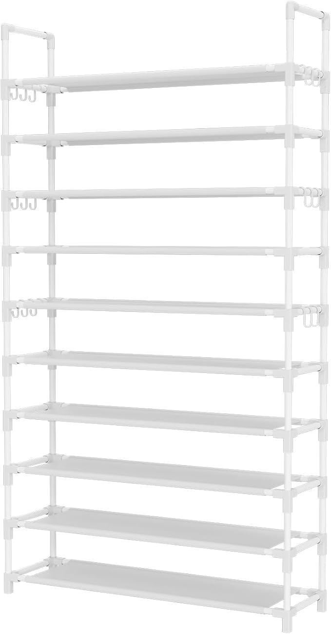 LANTEFUL Tall Shoe Rack 10 Tier Shoe Organizer Large Shoe Shelf - Image 8