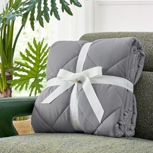Cozy Bliss Cooling Blanket for Hot Sleepers Queen Size, Q-Max 0.45 Cooling Co...