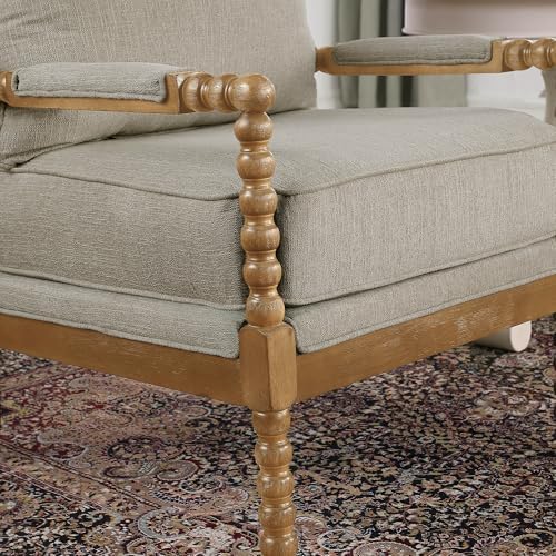 Morden Fort Spindle Accent Chair Set of 2 with Solid Wood Frame, French Style...