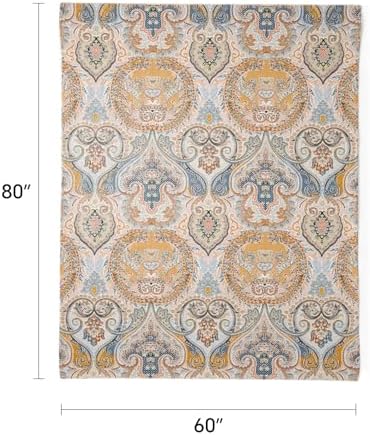 100% Cotton Boho Throw Blanket for Home Decor – Classic Farmhouse Quilt Beddi...