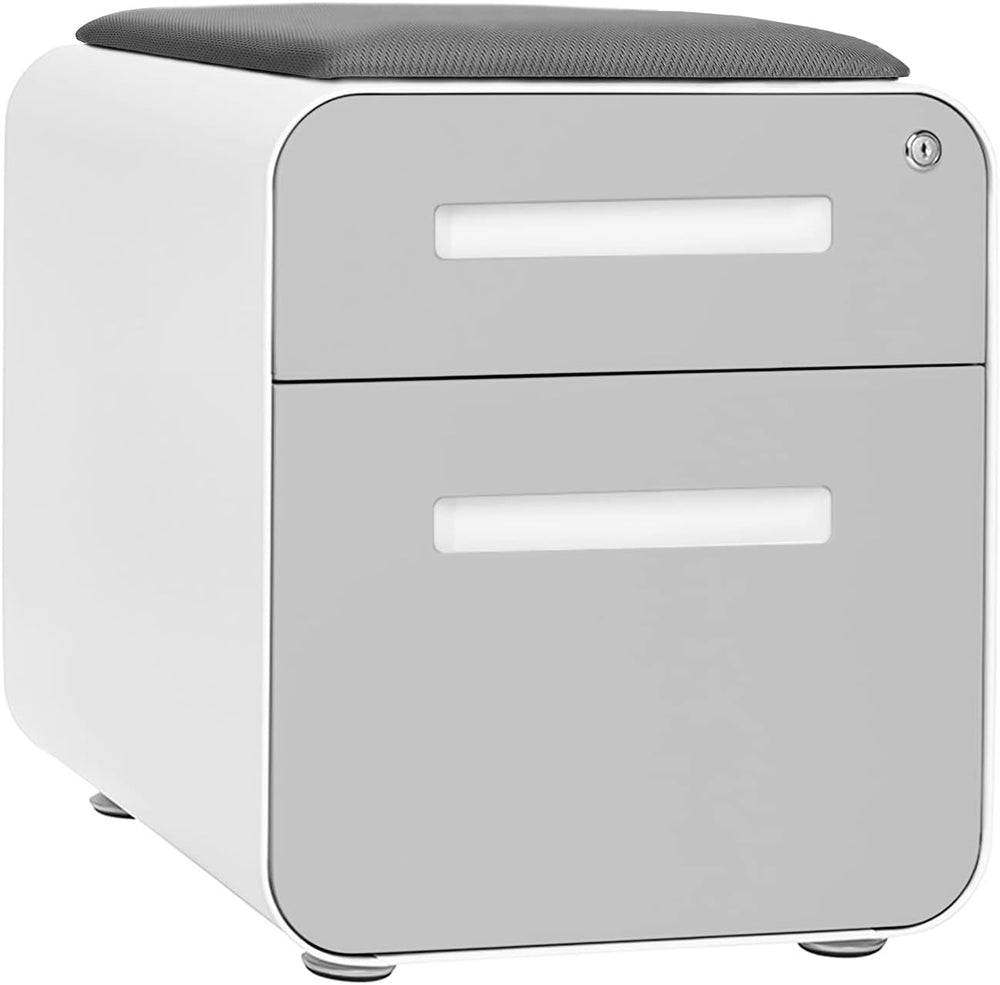 Laura Davidson Furniture STOCKPILE Mini Seated 2 Drawer Mobile File Cabinet w...