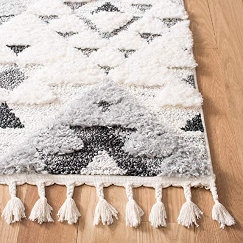 SAFAVIEH Area Rug 9x12 - Moroccan Tassel Shag Collection - Large - Ivory &amp...