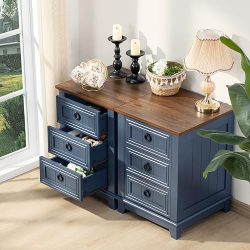 Joaxswe Farmhouse Dresser and Nightstand Set 3 for Bedroom