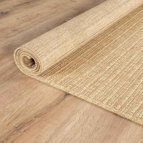 Washable Easy Jute Rug 9x12 Indoor Outdoor Rug Striped Fiber Rug Area Rug Boh...
