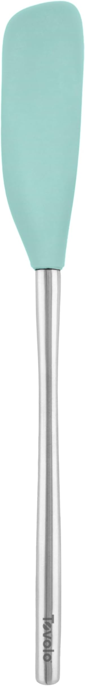 Tovolo Jar Spatula Silicone Long Stainless Steel Handle Spatula Aqua Seafoam by Tovolo