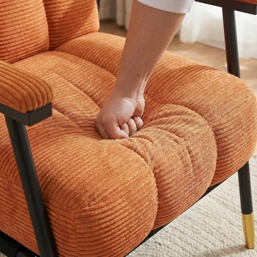 Homkdom Corduroy Accent Chair,Set of 2 Reading Chair for Living Room